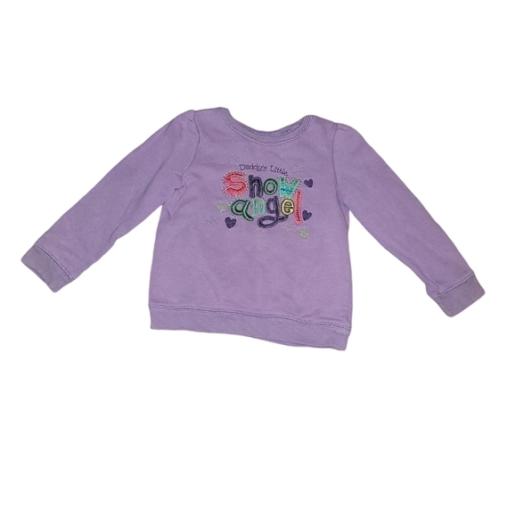 Jumping Beans size 3T Daddy’s little snow angel purple sweatshirt - Picture 1 of 4